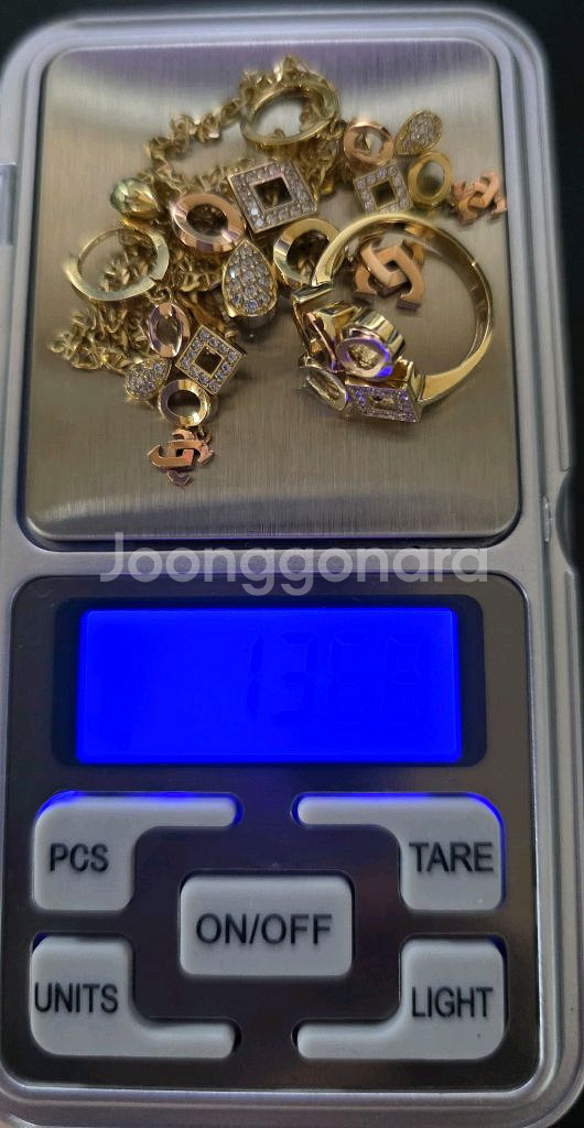 14K 목걸이 귀걸이 반지세트 새상품--3