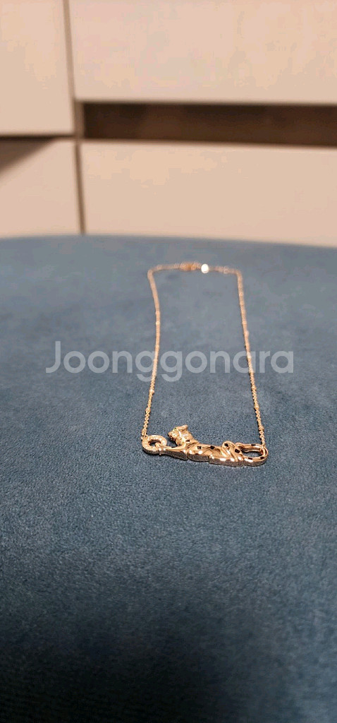 18k 로즈골드 색상 팬더 드 까르 목걸이--0