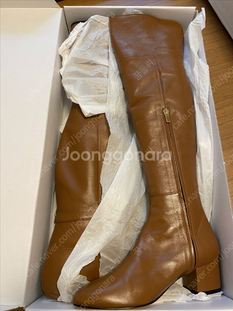 유메르 레더 롱부츠 카멜브라운 240 새상품--4