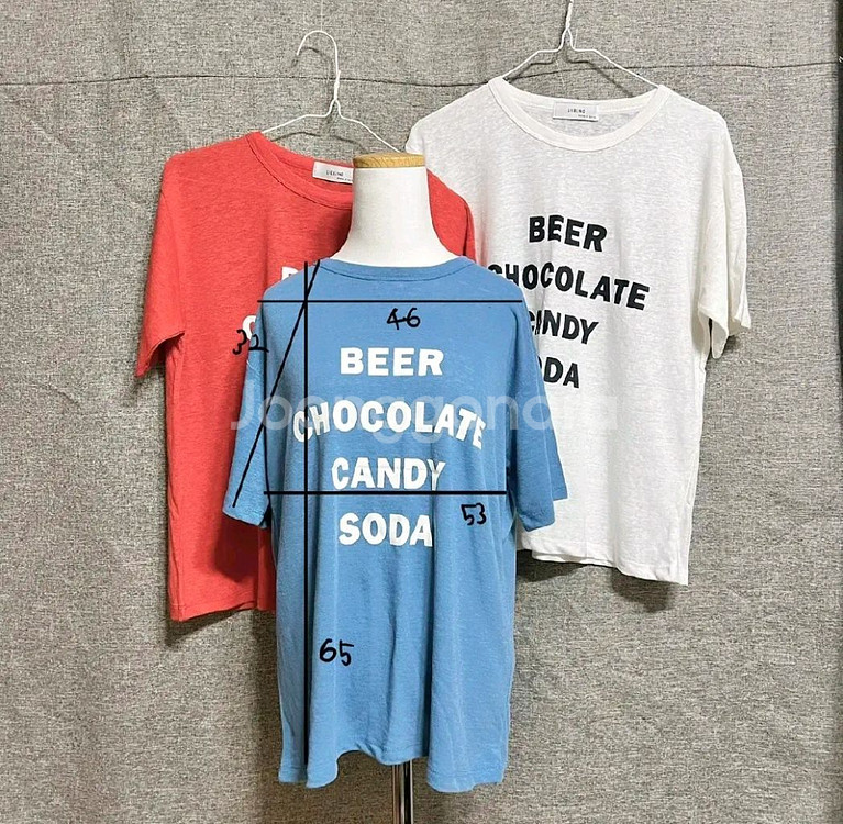 레터링 반팔 티셔츠 2장--3