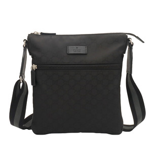 구찌 블랙 GG로고 패브릭 미디움 메신져 크로스백