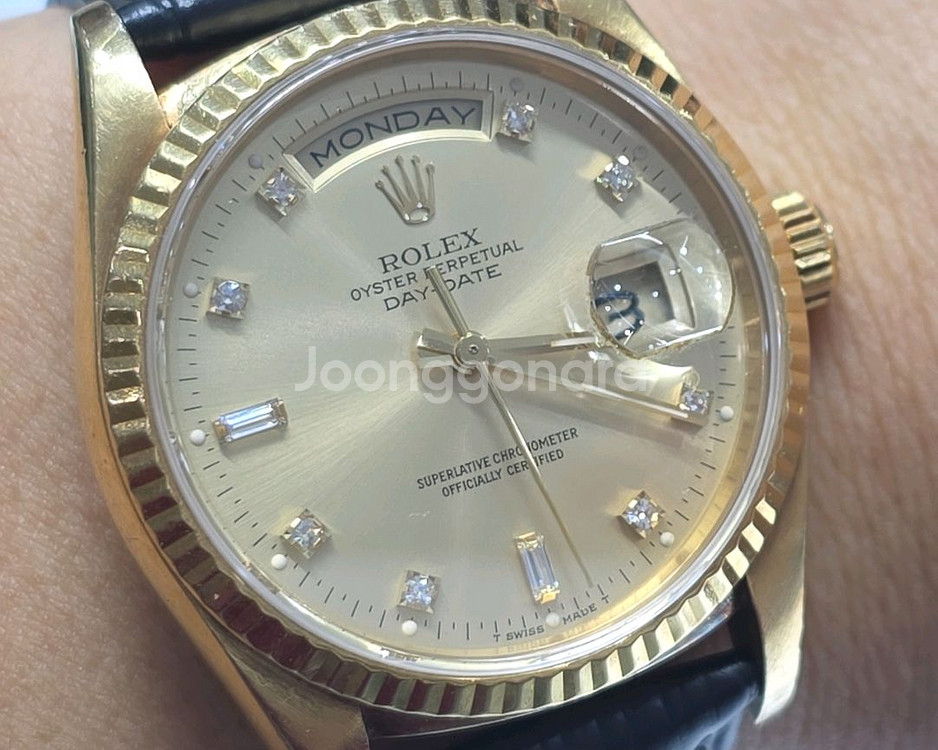 롤렉스 18238 데이데이트 오리지날 다이아몬드--4