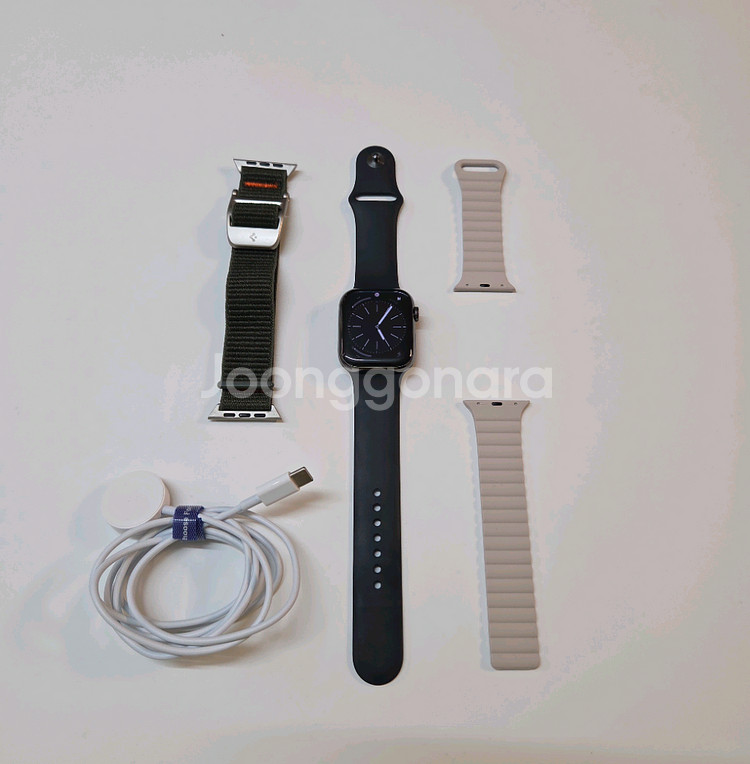 애플워치8 그래파이트(블랙) 스테인리스 45mm 셀룰러--0