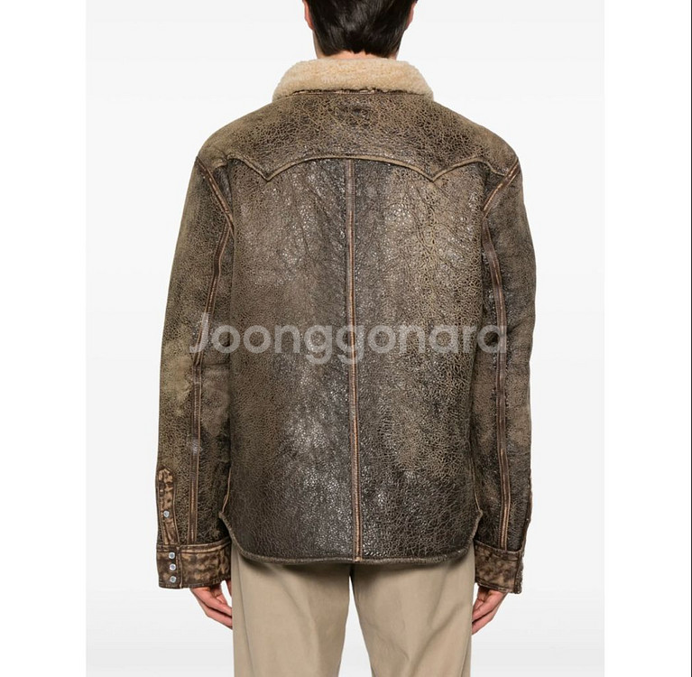[XL] 폴로 레더트림 시어링 셔츠자켓--4