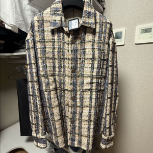 시스템옴므 트위드 오버셔츠