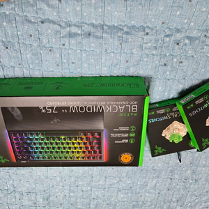 레이저 블랙위도우 v4 75% 블랙(녹축 스위치포함)