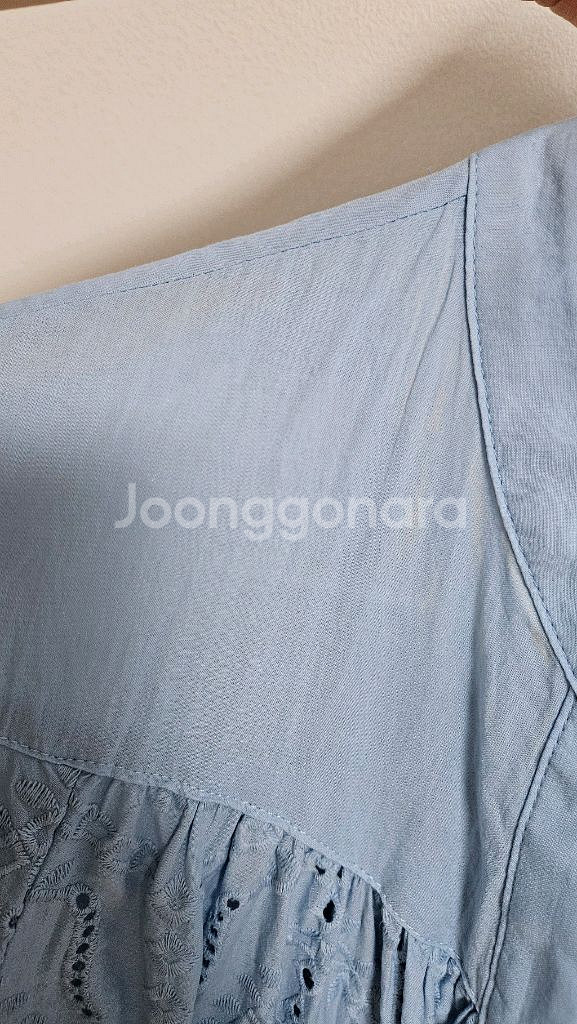 블루 롱 원피스 (속치마 포함)--4