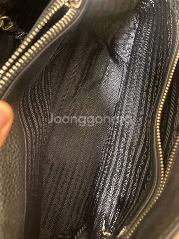 프라다 비텔로 다이노 토트백 블랙--8