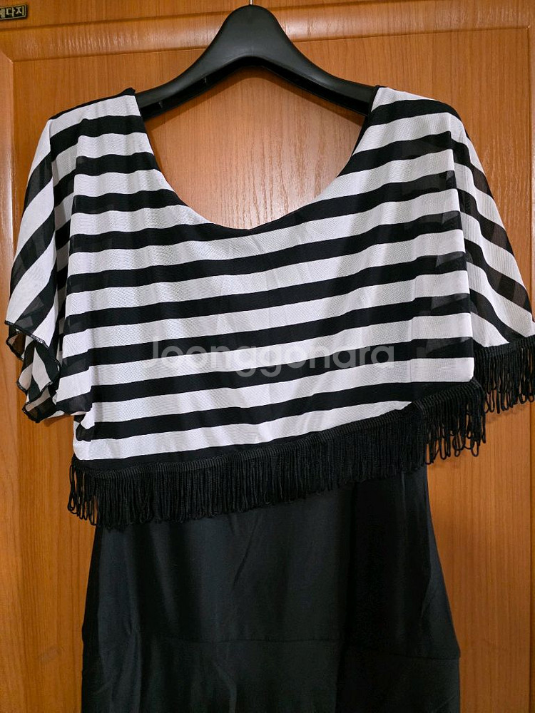 나시원피스에 쉬폰 덧댄 롱니트겸 원피스--5