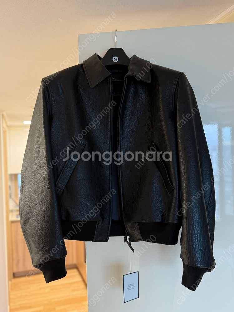 (퓨에르옴므)CV 슈렁큰 레더 블루종 자켓 판매--4