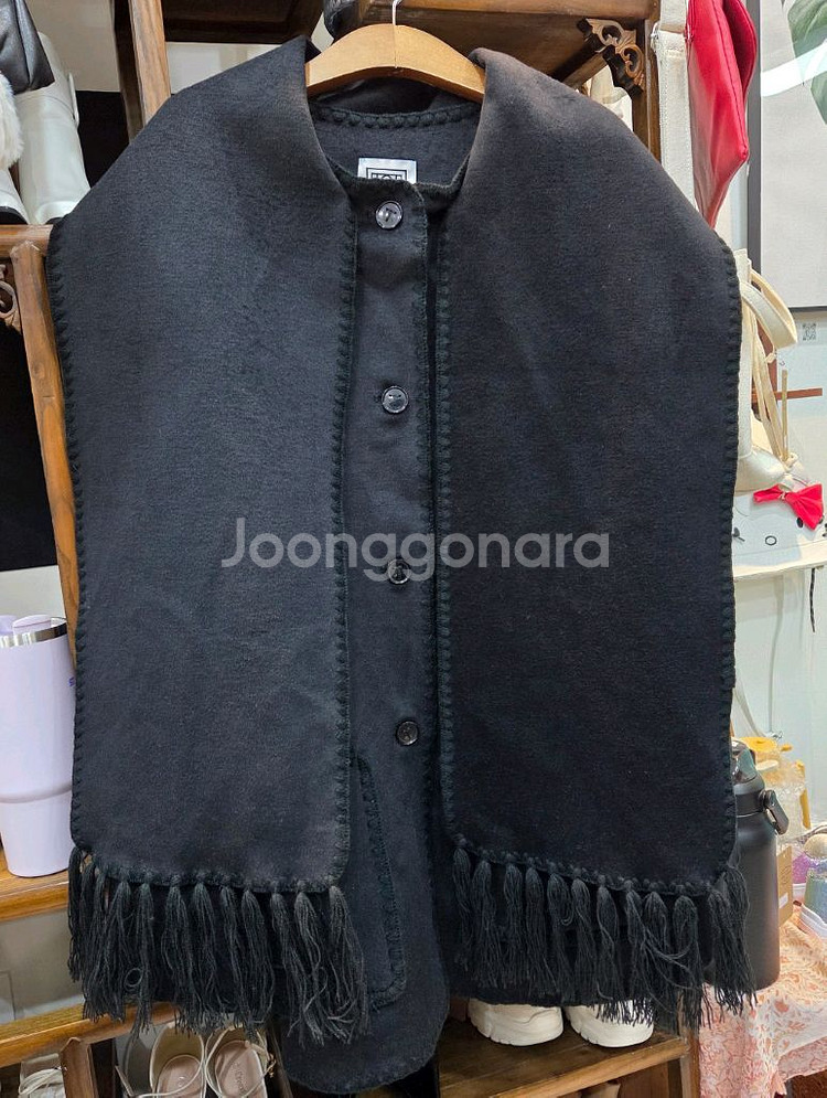 토템 스카프 숄 블랙 38사이즈--0