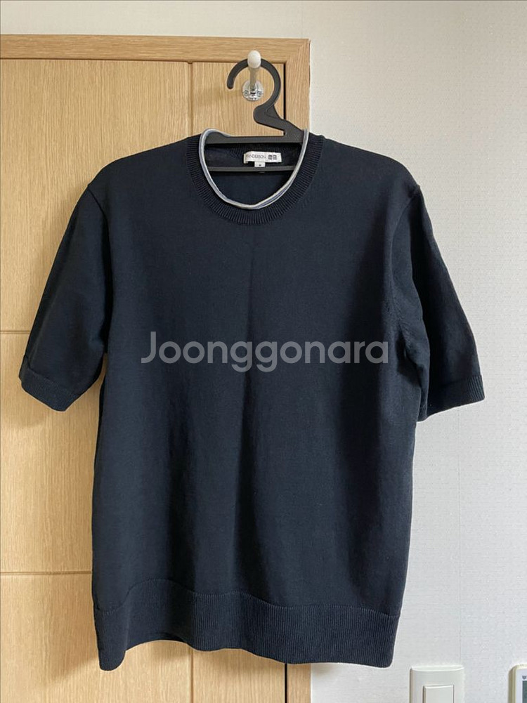 유니클로 jw anderson 콜라보 니트 반팔 티셔츠--0