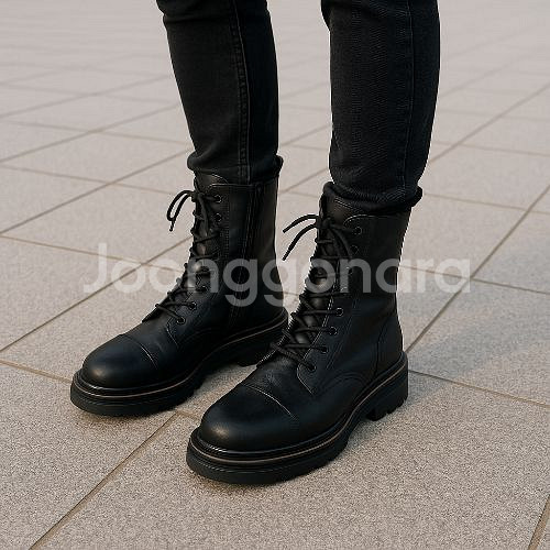 240mm 블랙 워커 부츠 5cm굽 단독특가ㅡ무배--0