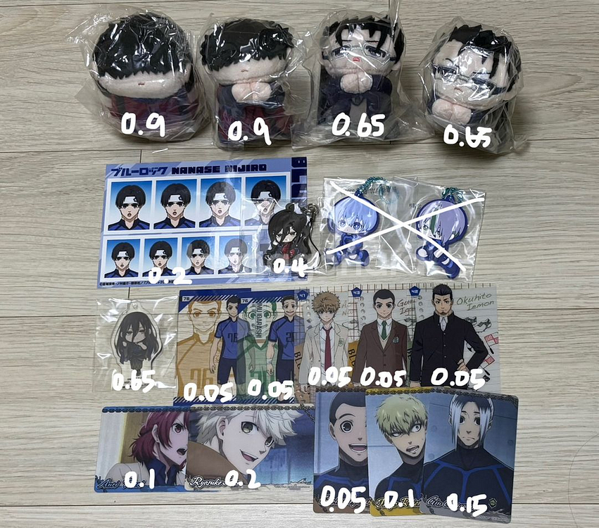 블루록 니코,잔테츠,히오리,아류 굿즈--0