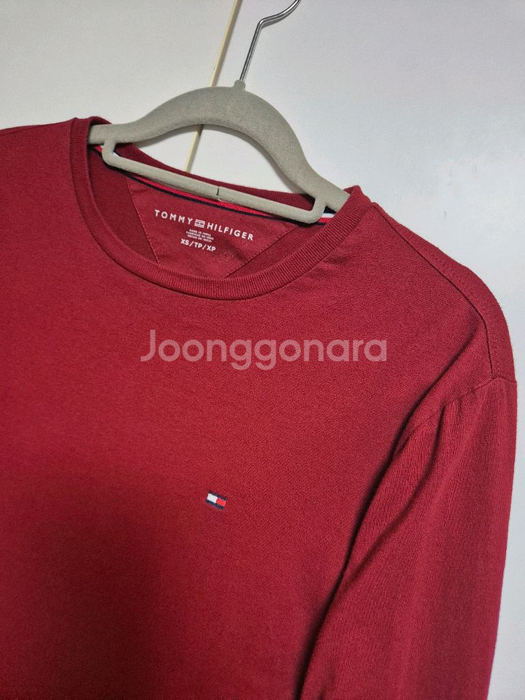 타미힐피거 맨투맨 긴팔 티셔츠 딥레드 XS/TP/XP--2