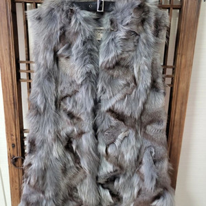 여우털 조끼 폭스 자켓