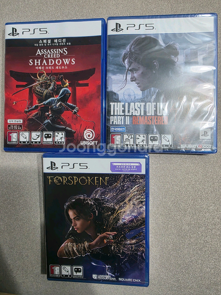 PS5 어쌔신크리드 섀도우, 라오어2, 포스포큰--0