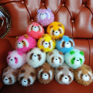 핸드메이드 손뜨개 너구리 라쿤수세미