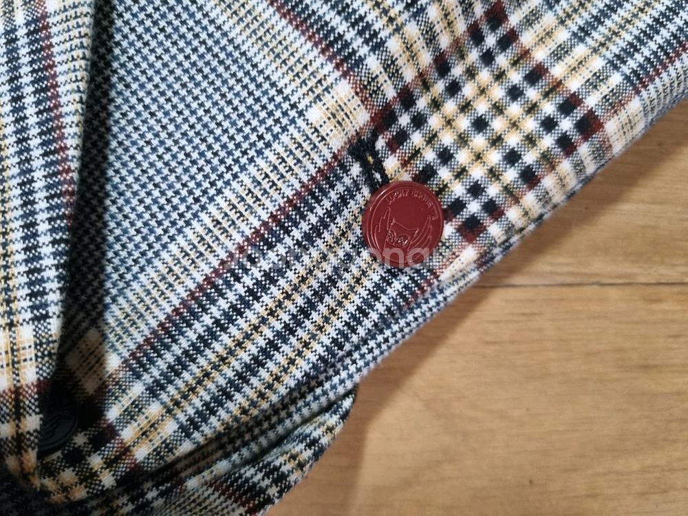 럭키슈에뜨 체크레터링자켓 36--1