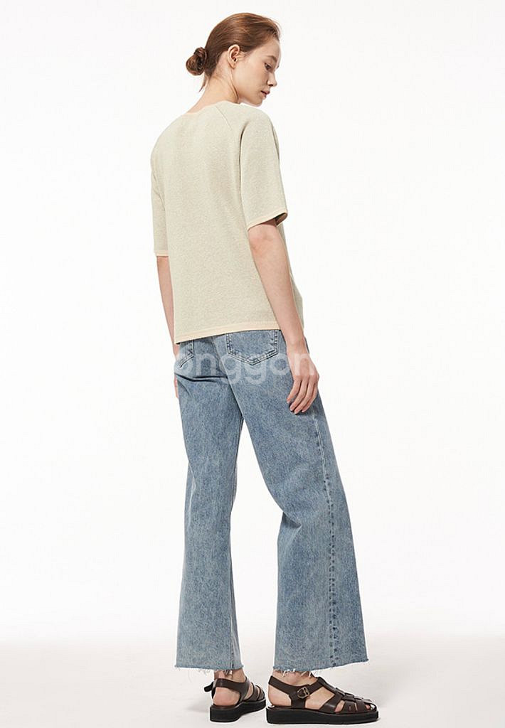 22 타임 실크 블렌드 인타르시아 니트탑(랑방,한섬,마--1