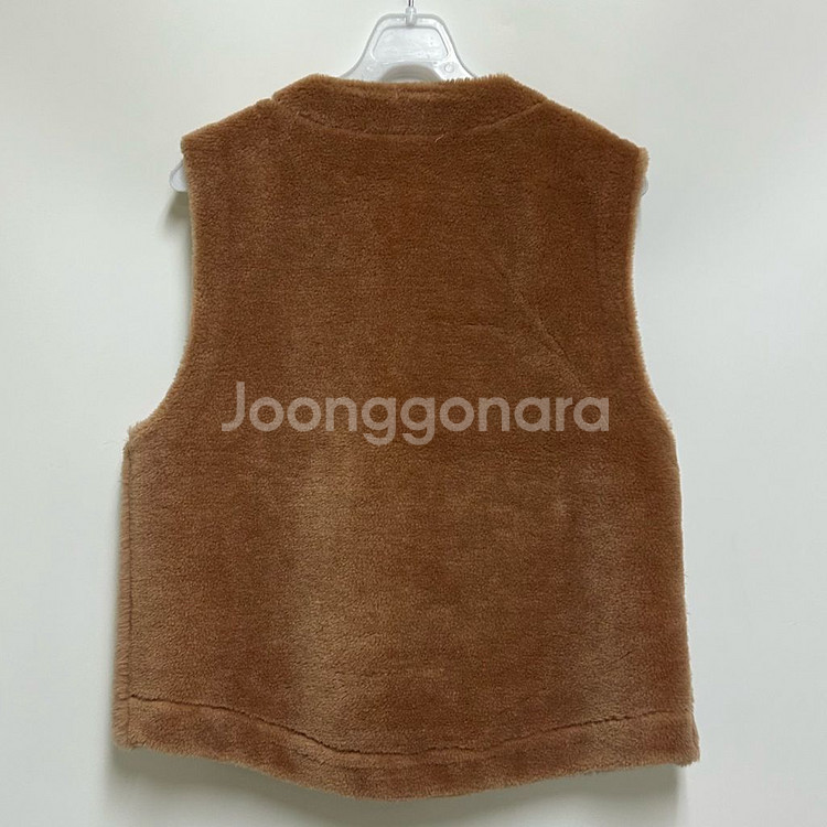 [여자 55]라시엔토 브라운 양모 리얼퍼 베스트--5