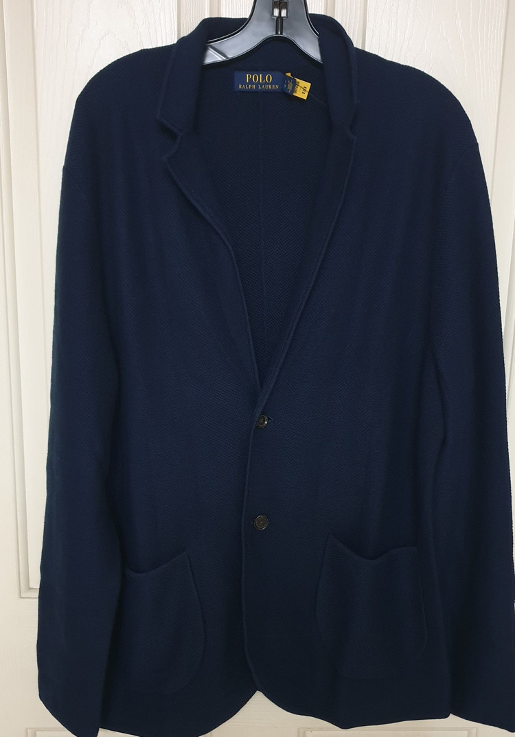 폴로 코튼 실크 블레이져 가디건 L 팝니다. 이미지
