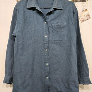 이세이미야케 청색 긴팔 셔츠 남방