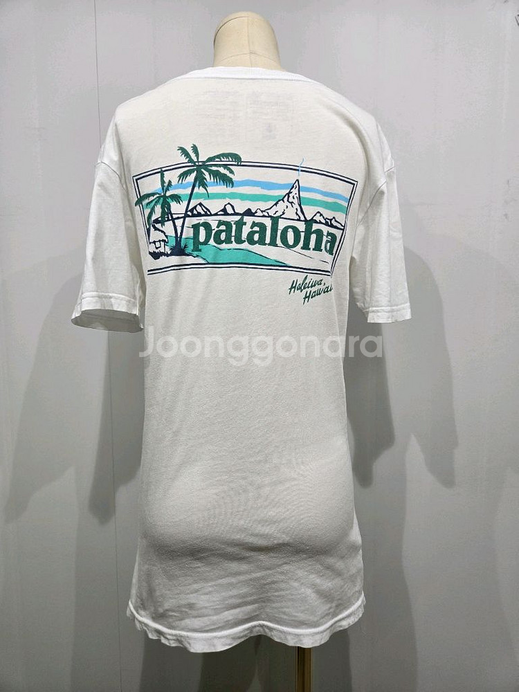 파타고니아 반팔 티셔츠 화이트 반팔티--1