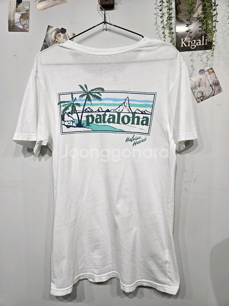 파타고니아 반팔 티셔츠 화이트 반팔티--3