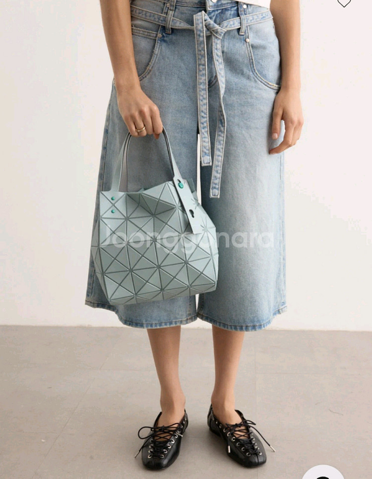 바오바오 캐럿백 미듐 미디움 애쉬 그린--6