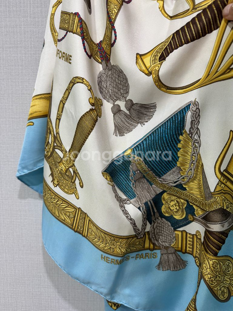 에르메스 실크 스카프 까레 90 GRAND UNIFOR--0