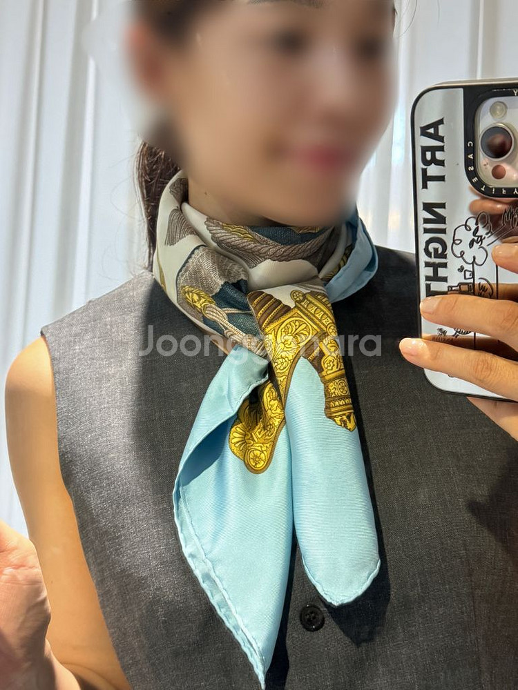 에르메스 실크 스카프 까레 90 GRAND UNIFOR--4