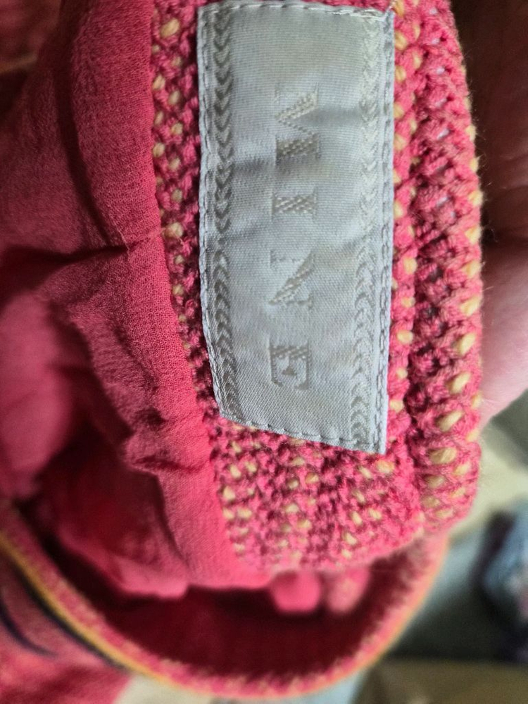 마인 핑크 트위드 배색자켓--4