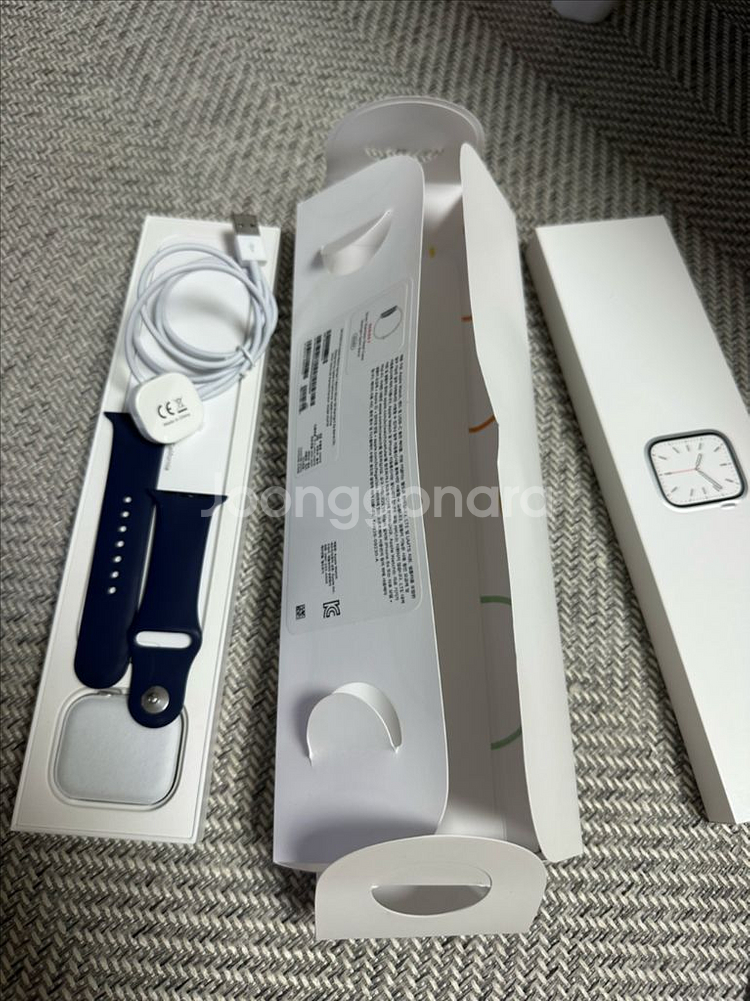 애플워치7 45mm 실버 스테인리스 s급--0