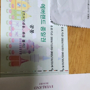 에버랜드자유이용권 2매일괄(qr코드전송)