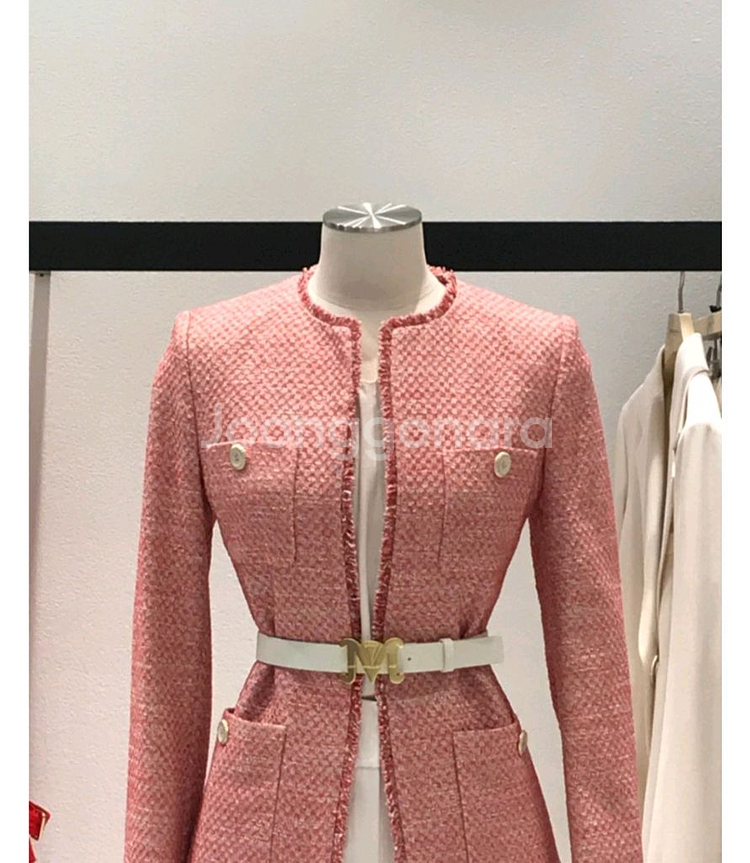 모조에스핀 트위드 쟈켓 치마 세트 66--1