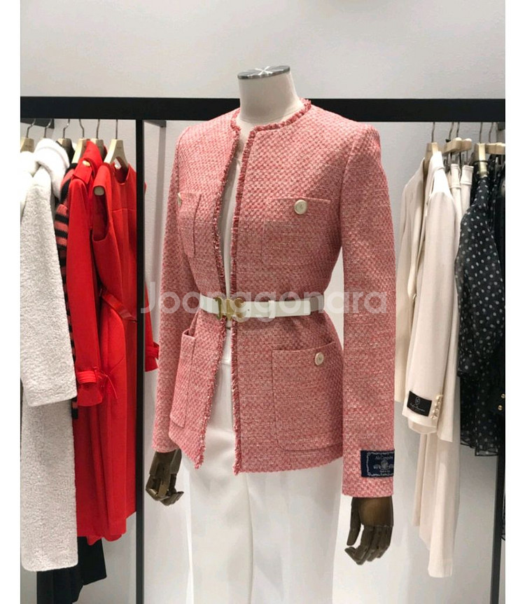 모조에스핀 트위드 쟈켓 치마 세트 66--2