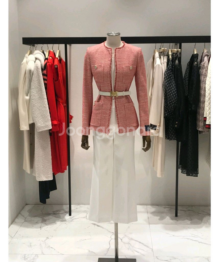 모조에스핀 트위드 쟈켓 치마 세트 66--5