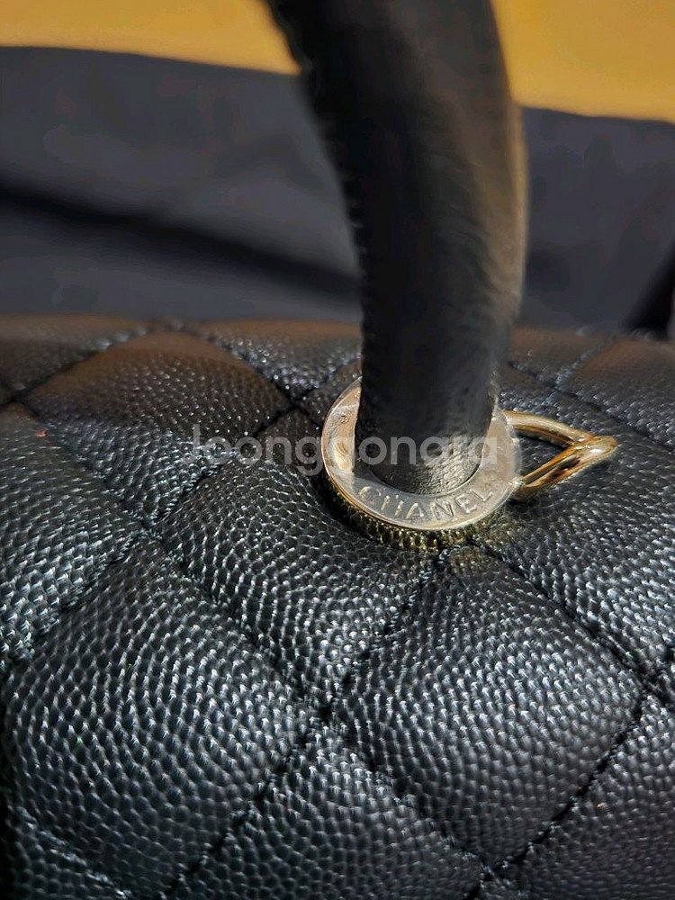 샤넬 코코핸들 블랙 캐비어 샴골 구미듐 현라지 내장칩--4