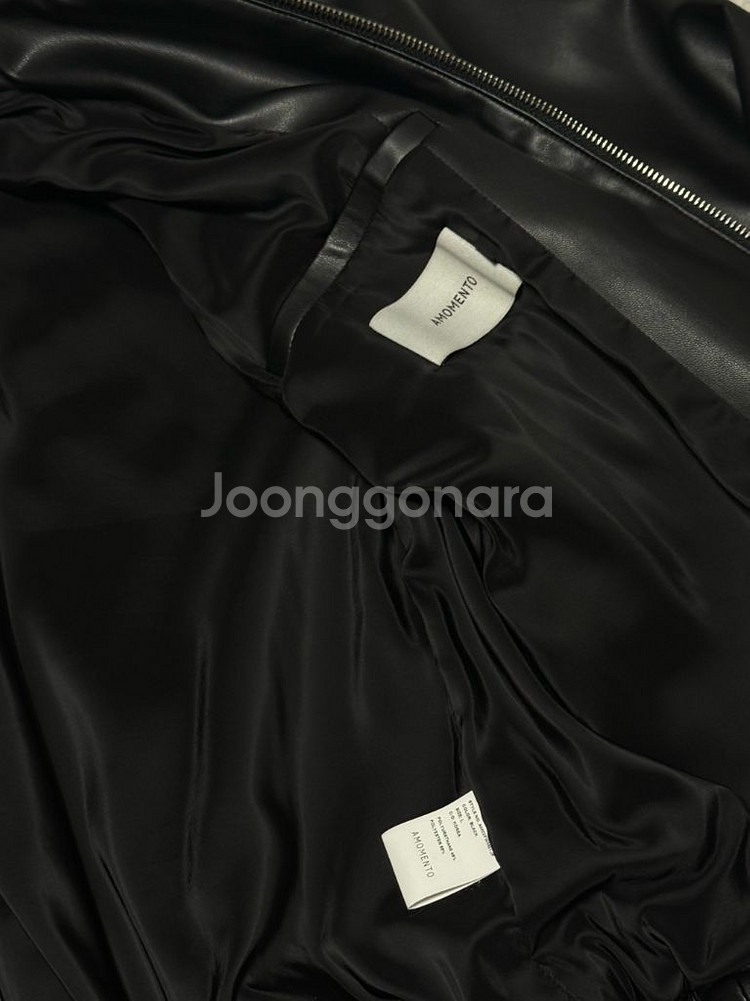 아모멘토 비건 레더 블루종 L사이즈--4