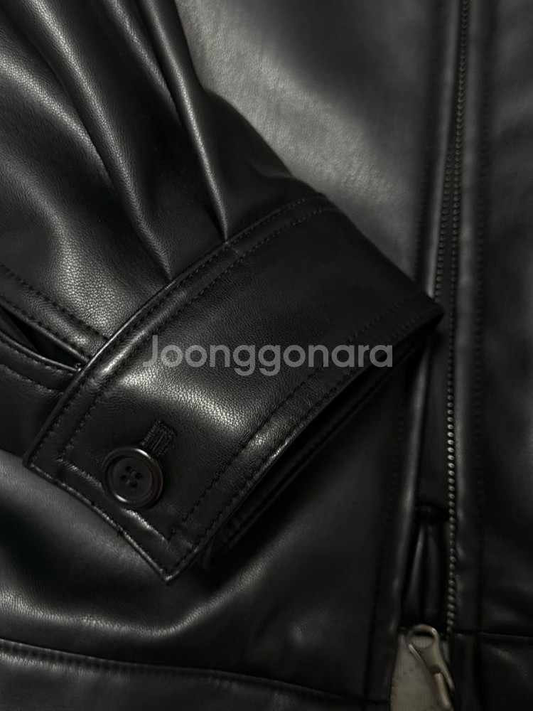 아모멘토 비건 레더 블루종 L사이즈--3