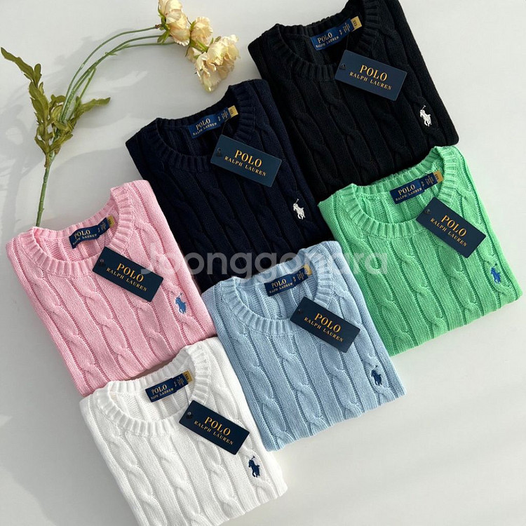 폴로 케이블 반팔니트--0