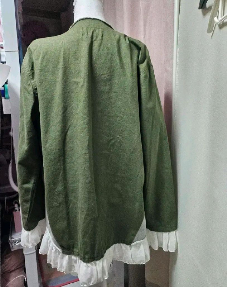 고걸 카키 레이스 점퍼--1