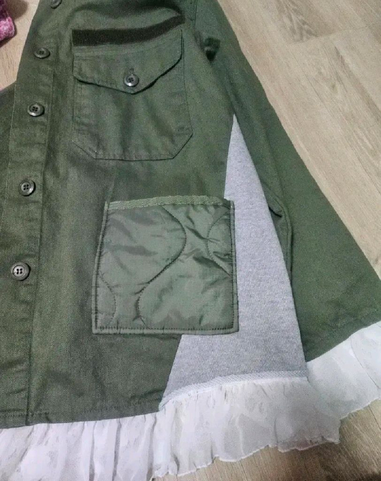 고걸 카키 레이스 점퍼--3