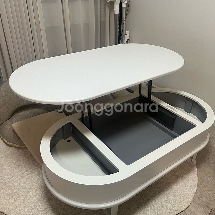 이홈데코 셀리나 리프트업 테이블 1200 (화이트/화이--0