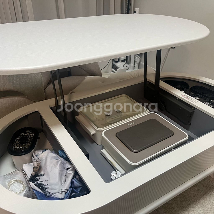 이홈데코 셀리나 리프트업 테이블 1200 (화이트/화이--6