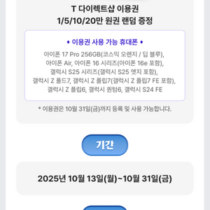T다이렉트샵 10만원 이용권