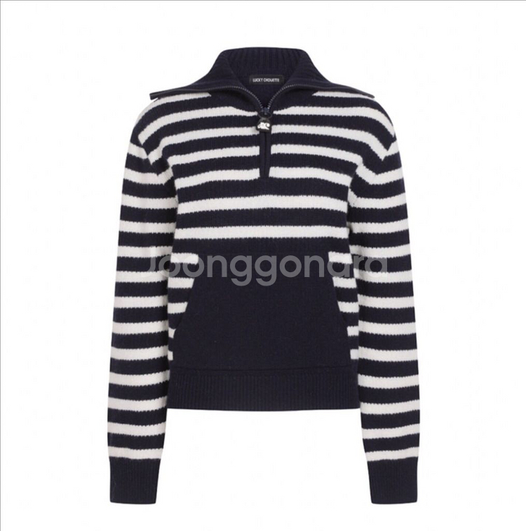 럭키슈에뜨 울 스트라이프 니트 프리--5