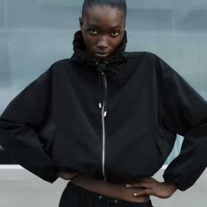 ZARA 자라 후드 점퍼 S 블랙