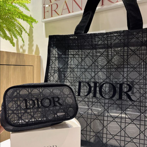 디올메쉬파우치+토트백세트